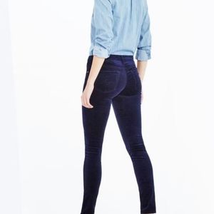 AG Adriano Goldschmied Navy Velvet Super Skinny